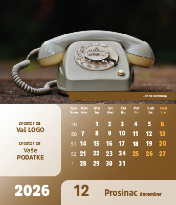 Stolni CD kalendar - 2026 - "Vremeplov" - Slika 13