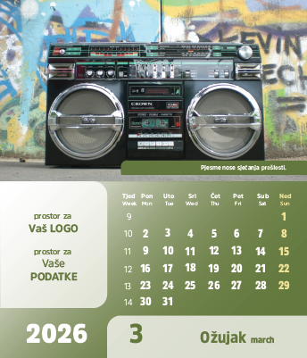 Stolni CD kalendar - 2026 - "Vremeplov" - Slika 4