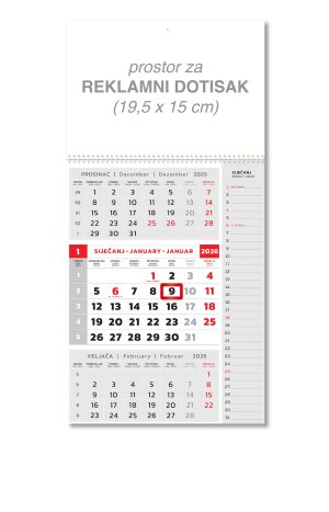 Mali note crveni kalendar