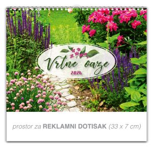 Preklopni zidni kalendar "Vrtne oaze"