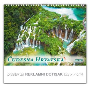 Preklopni zidni kalendar "Čudesna Hrvatska "