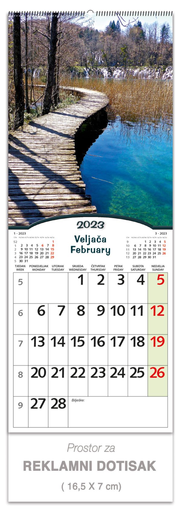 uski zidni kalendar