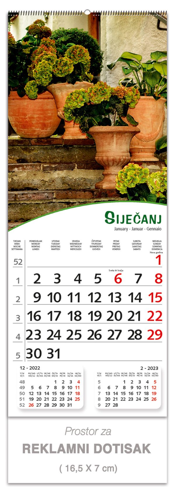 uski zidni kalendar
