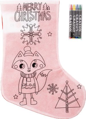 Netkani materijal (80gr/m²) Božićna čarapa Jasleen