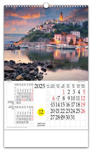 Rotacijski zidni kalendar - "Naše more"