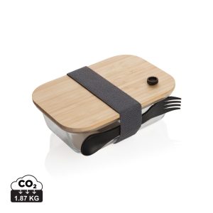 Staklena kutija za ručak s bambusovim poklopcem