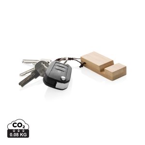 Privjesak za ključeve od bambusa Standkey, stalak za telefon