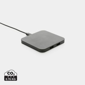 RCS bežični punjač od reciklirane plastike od 10 W s USB priključcima