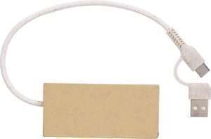 USB hub od aluminija i recikliranog papira Paulo