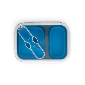 DILL. Kutija za ručak. Sklopiva hermetička kutija od silikona i PP (480 i 760 mL)