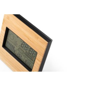 BROMLEY. Stolna meteorološka stanica s LCD zaslonom od ABS-a i bambusa