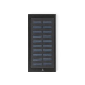 CLERK. Prijenosna baterija od 8000 mAh sa solarnim panelom od 100% recikliranog aluminija