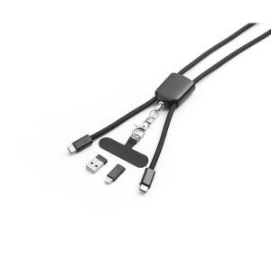 ZEWAIL. Vezica s držačem za pametni telefon, USB-C kabelom i raznim adapterima od recikliranog ABS-a i recikliranog TPE-a 97194