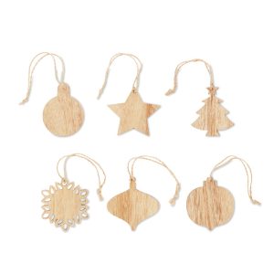 Set of wooden Xmas ornaments CX1495