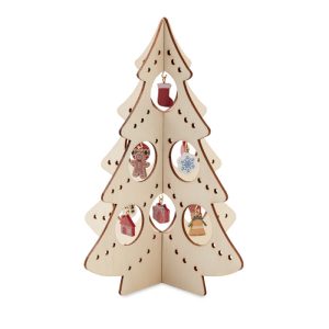 Wooden Xmas tree decoration CX1510