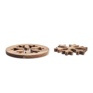 Acacia wooden pot holders set CX1538