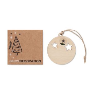 Wooden bauble shape hanger CX1556
