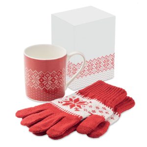 Winter gift mug and gloves set CX1557