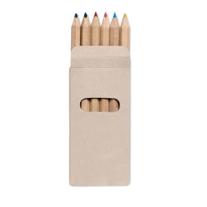6 coloured pencils in box KC2478
