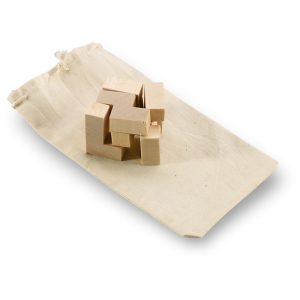 Wooden puzzle in cotton pouch KC2585