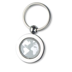 Globe metal key ring KC6297