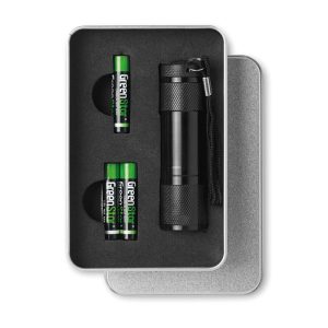 LED torch in tin box KC6860