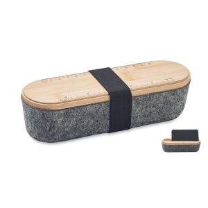 RPET felt pencil case with lid MO2114