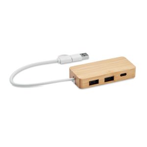 Bamboo USB 3 ports hub MO2143