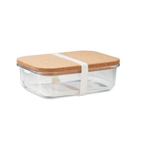 Glass lunch box with cork lid MO2255