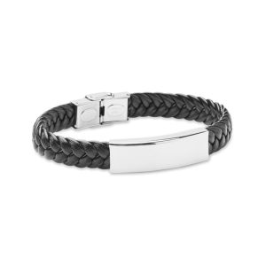 Braided faux leather bracelet MO2376