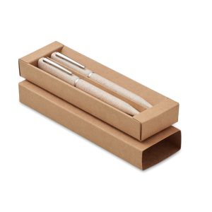 Wheat straw/ABS twist pen set MO2448