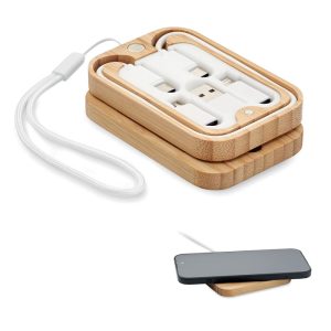 15W wireless charger in bamboo MO2450