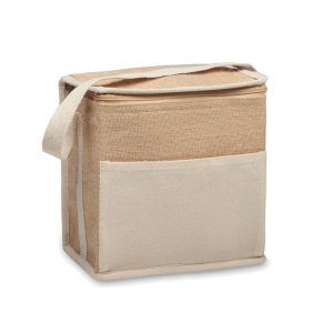 Jute and canvas cooler bag 3L MO2503
