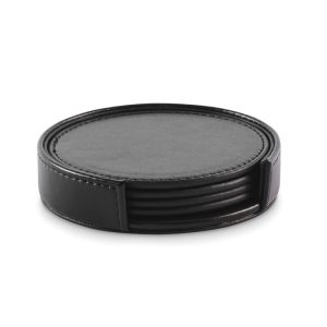 Set of 4 PU coasters MO2615