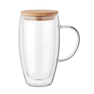 Double wall glass mug 450ml MO2673