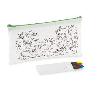 Pencil case with 4 crayons MO2787