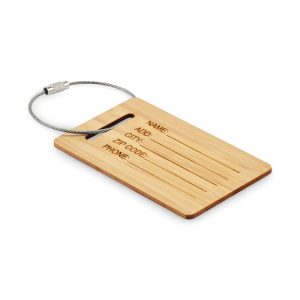 Bamboo luggage tag MO2815