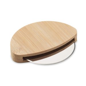 Round bamboo pizza cutter MO2913