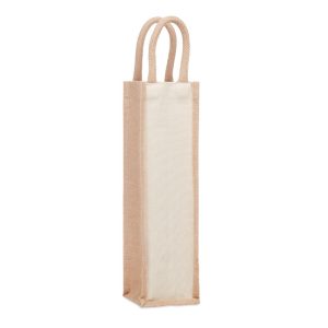 Jute wine bag for one bottle MO6258