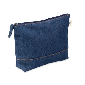 Recycled denim cosmetic pouch MO6421