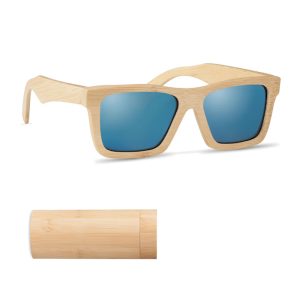 Sunglasses and case in bamboo MO6454