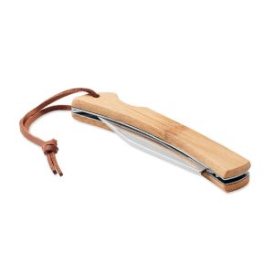 Foldable knife in bamboo MO6623