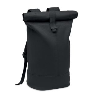 Rolltop washed canvas backpack MO6704