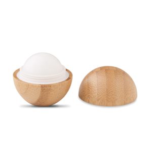 Lip balm in round bamboo case MO6753