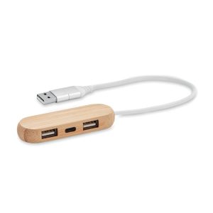 3 port USB hub with dual input MO6848