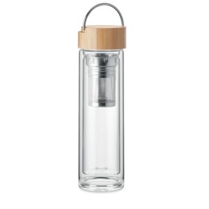 Double wall glass bottle 400ml MO6854