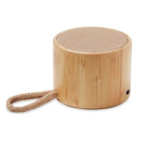 Round bamboo wireless speaker MO6890