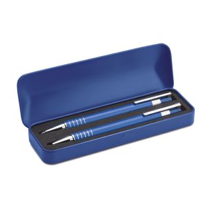 Set kemijskih olovaka u metalnoj kutiji
