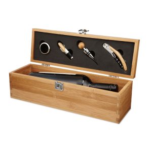 Wine set in bamboo box MO8293