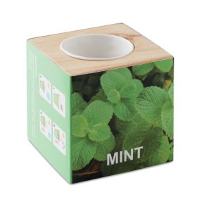 Herb pot wood "MINT" MO9337